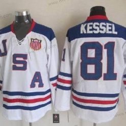 Nike 2010 Olympics USA #81 Phil Kessel Valkoinen Paita – Miesten