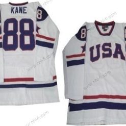 Nike 2010 Olympics USA #88 Patrick Kane Valkoinen Transverse Letter Paita – Miesten