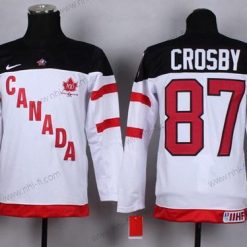 Nike 2014/15 Kanadan maajoukkue #87 Sidney Crosby Valkoinen 100th Paita – Lasten