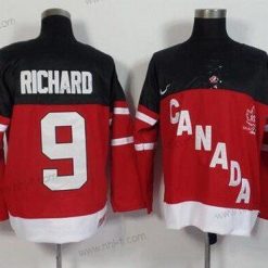 Nike 2014/15 Kanadan maajoukkue #9 Maurice Richard Retired Pelaaja Punainen 100th Vuosipäivä Paita – Miesten