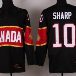 Nike 2014 Olympics Kanada #10 Patrick Sharp Musta Paita – Miesten