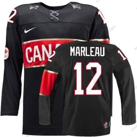 Nike 2014 Olympics Kanada #12 Patrick Marleau Musta Paita – Miesten