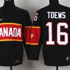 Nike 2014 Olympics Kanada #16 Jonathan Toews Musta Paita – Lasten