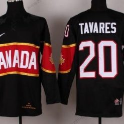 Nike 2014 Olympics Kanada #20 John Tavares Musta Paita – Miesten