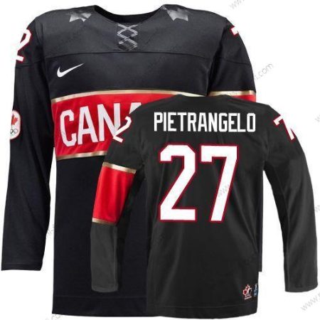 Nike 2014 Olympics Kanada #27 Alex Pietrangelo Musta Paita – Miesten