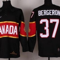 Nike 2014 Olympics Kanada #37 Patrice Bergeron Musta Paita – Miesten