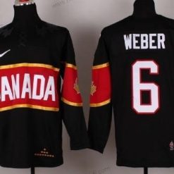 Nike 2014 Olympics Kanada #6 Shea Weber Musta Paita – Miesten