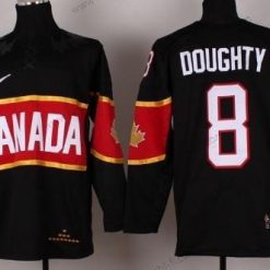 Nike 2014 Olympics Kanada #8 Drew Doughty Musta Paita – Miesten