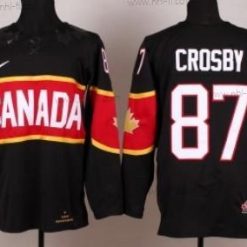 Nike 2014 Olympics Kanada #87 Sidney Crosby Musta Paita – Lasten