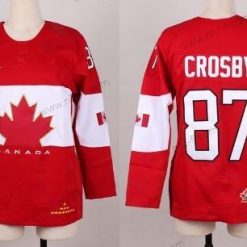 Nike 2014 Olympics Kanada #87 Sidney Crosby Punainen Paita – Naisten