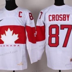 Nike 2014 Olympics Kanada #87 Sidney Crosby Valkoinen Paita – Miesten