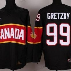 Nike 2014 Olympics Kanada #99 Wayne Gretzky Musta Paita – Miesten