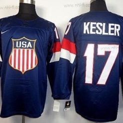 Nike 2014 Olympics USA #17 Ryan Kesler Laivastonsininen Sininen Paita – Miesten