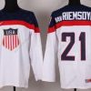 Nike 2014 Olympics USA #21 James Van Riemsdyk Valkoinen Paita – Miesten