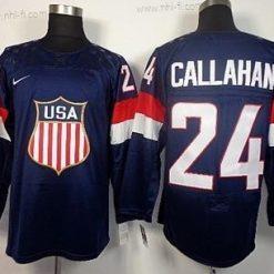 Nike 2014 Olympics USA #24 Ryan Callahan Laivastonsininen Sininen Paita – Miesten