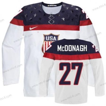 Nike 2014 Olympics USA #27 Ryan Mcdonagh Valkoinen Paita – Miesten