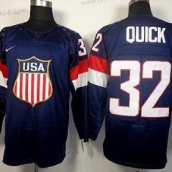 Nike 2014 Olympics USA #32 Jonathan Quick Laivastonsininen Sininen Paita – Miesten