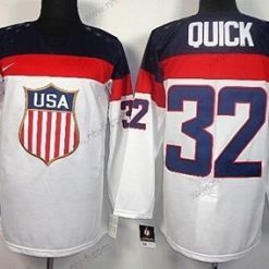 Nike 2014 Olympics USA #32 Jonathan Quick Valkoinen Paita – Miesten