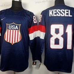 Nike 2014 Olympics USA #81 Phil Kessel Laivastonsininen Sininen Paita – Miesten