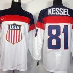 Nike 2014 Olympics USA #81 Phil Kessel Valkoinen Paita – Miesten