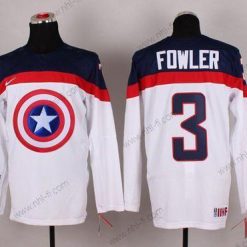 Nike 2015 USA maajoukkue #3 Cam Fowler Captain Amerikka Valkoinen Paita – Miesten