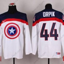 Nike 2015 USA maajoukkue #44 Brooks Orpik Captain Amerikka Valkoinen Paita – Miesten