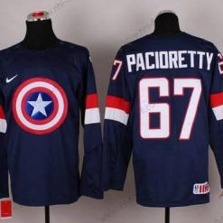 Nike 2015 USA maajoukkue #67 Max Pacioretty Captain Amerikka Laivastonsininen Sininen Paita – Miesten