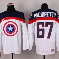 Nike 2015 USA maajoukkue #67 Max Pacioretty Captain Amerikka Valkoinen Paita – Miesten