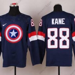 Nike 2015 USA maajoukkue #88 Patrick Kane Captain Amerikka Laivastonsininen Sininen Paita – Miesten