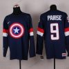 Nike 2015 USA maajoukkue #9 Zach Parise Captain Amerikka Laivastonsininen Sininen Paita – Miesten