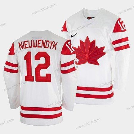 Nike Joe Nieuwendyk Kanada Jääkiekko Valkoinen 2022 Talvi Olympic #12 Salt Lake City Paita – Miesten