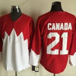 Nike Kanadan maajoukkue #21 Kanada 1972 CCM Retro Jääkiekko Punainen Paita – Miesten