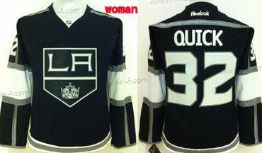 Nike Los Angeles Kings #32 Jonathan Quick Musta Paita – Naisten