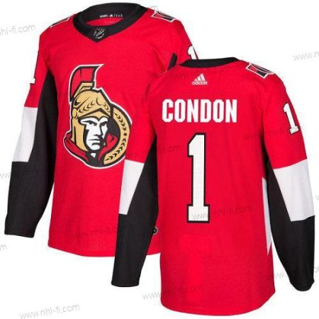 Ottawa Senators 1 Mike Condon Punainen Kotiottelu Aito Ommeltu NHL Paita – Nuoret