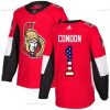 Ottawa Senators 1 Mike Condon Punainen Kotiottelu Aito USA Flag Ommeltu NHL Paita – Lasten