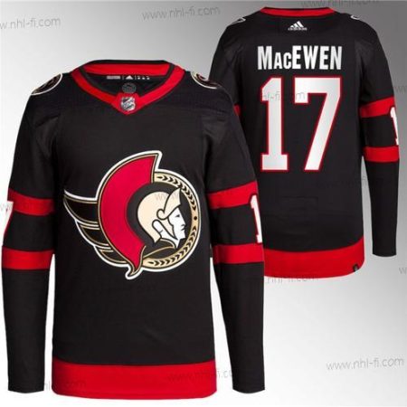 Ottawa Senators #17 Zack Macewen Musta Premier Breakaway Ommeltu Paita – Miesten