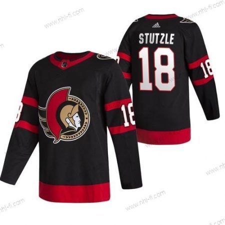 Ottawa Senators #18 Tim Stutzle 2021 Musta Ommeltu NHL Kotiottelu Paita – Miesten