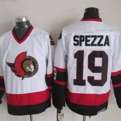 Ottawa Senators #19 Jason Spezza 1997-98 Valkoinen CCM Vintage Paita – Miesten