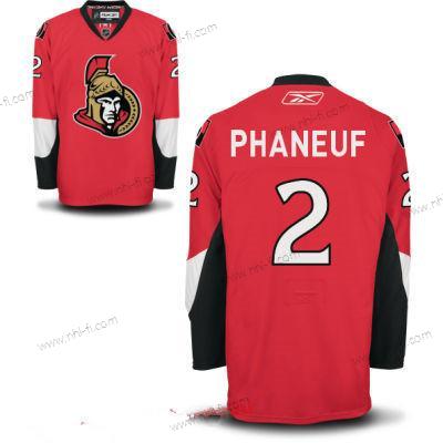 Ottawa Senators #2 Dion Phaneuf Punainen Kotiottelu Reebok Jääkiekko Ommeltu NHL Paita – Miesten