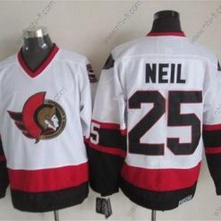 Ottawa Senators #25 Chris Neil 1997-98 Valkoinen CCM Vintage Paita – Miesten