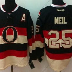 Ottawa Senators #25 Chris Neil Musta Vieras Paita – Miesten