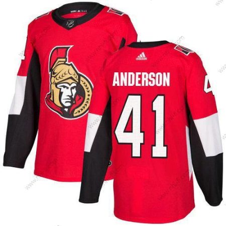 Ottawa Senators 41 Craig Anderson Punainen Kotiottelu Aito Ommeltu NHL Paita – Lasten