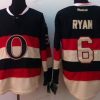 Ottawa Senators #6 Bobby Ryan Musta Vieras Paita – Miesten