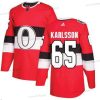 Ottawa Senators 65 Erik Karlsson Punainen Aito 1917-2017 100th Klassinen Ommeltu NHL Paita – Lasten