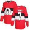 Ottawa Senators 7 Kyle Turris Punainen Aito 1917-2017 100th Klassinen Ommeltu NHL Paita – Lasten