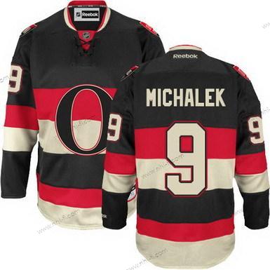 Ottawa Senators #9 Milan Michalek Musta Vieras Paita – Miesten