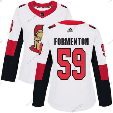 Ottawa Senators Alex #59 Formenton Aito Valkoinen Kolmas NHL Paita – Naisten