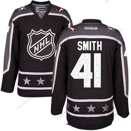 Pacific Division Arizona Coyotes #41 Mike Smith Reebok Musta 2017 NHL All-Star Ommeltu Jääkiekko Paita – Miesten