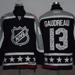 Pacific Division Calgary Flames #13 Johnny Gaudreau Reebok Musta 2017 NHL All-Star Ommeltu Jääkiekko Paita – Miesten