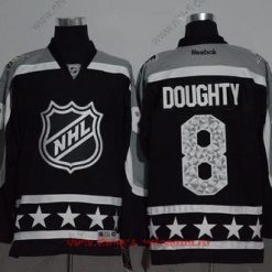 Pacific Division Los Angeles Kings #8 Drew Doughty Reebok Musta 2017 NHL All-Star Ommeltu Jääkiekko Paita – Miesten